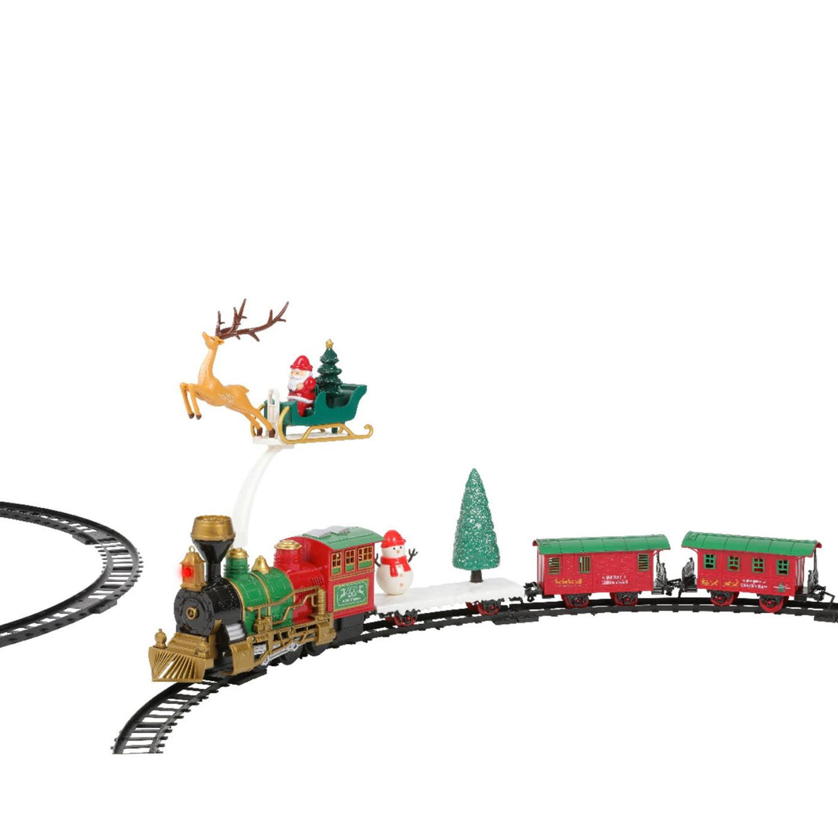 Decoris kersttrein 90x90cm kunststof