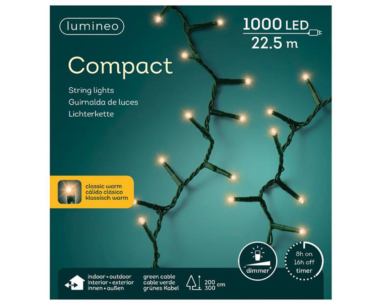 Lumineo led-verlichting basic lights buiten en binnen 1000 lamp warm wit 22.5m