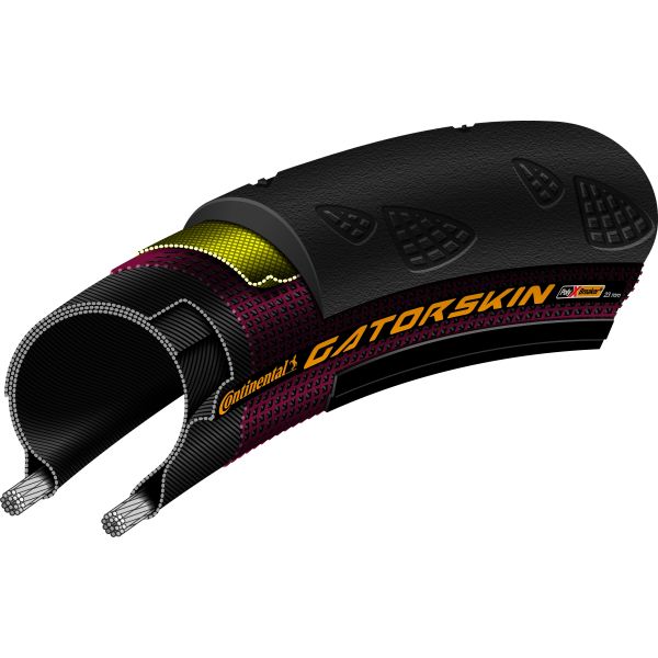 PolyX Breaker Fietsband - 28x1.00, Zwart, 310g, 120TPI, 25-622