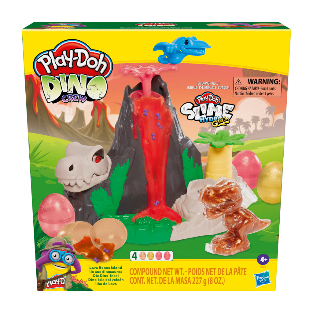 Hasbro play-doh slime hydro glitz dino vulkaan