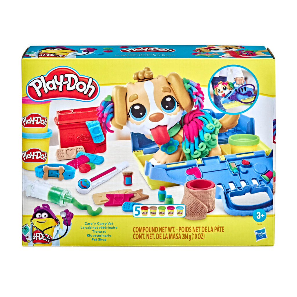 Play-doh dierenarts speelset - boetseerklei - inclusief 5 potjes - knutselen voor kinderen