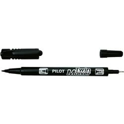 Twin marker pilot begreen 0,4mm 0,8 mm zwart permanent