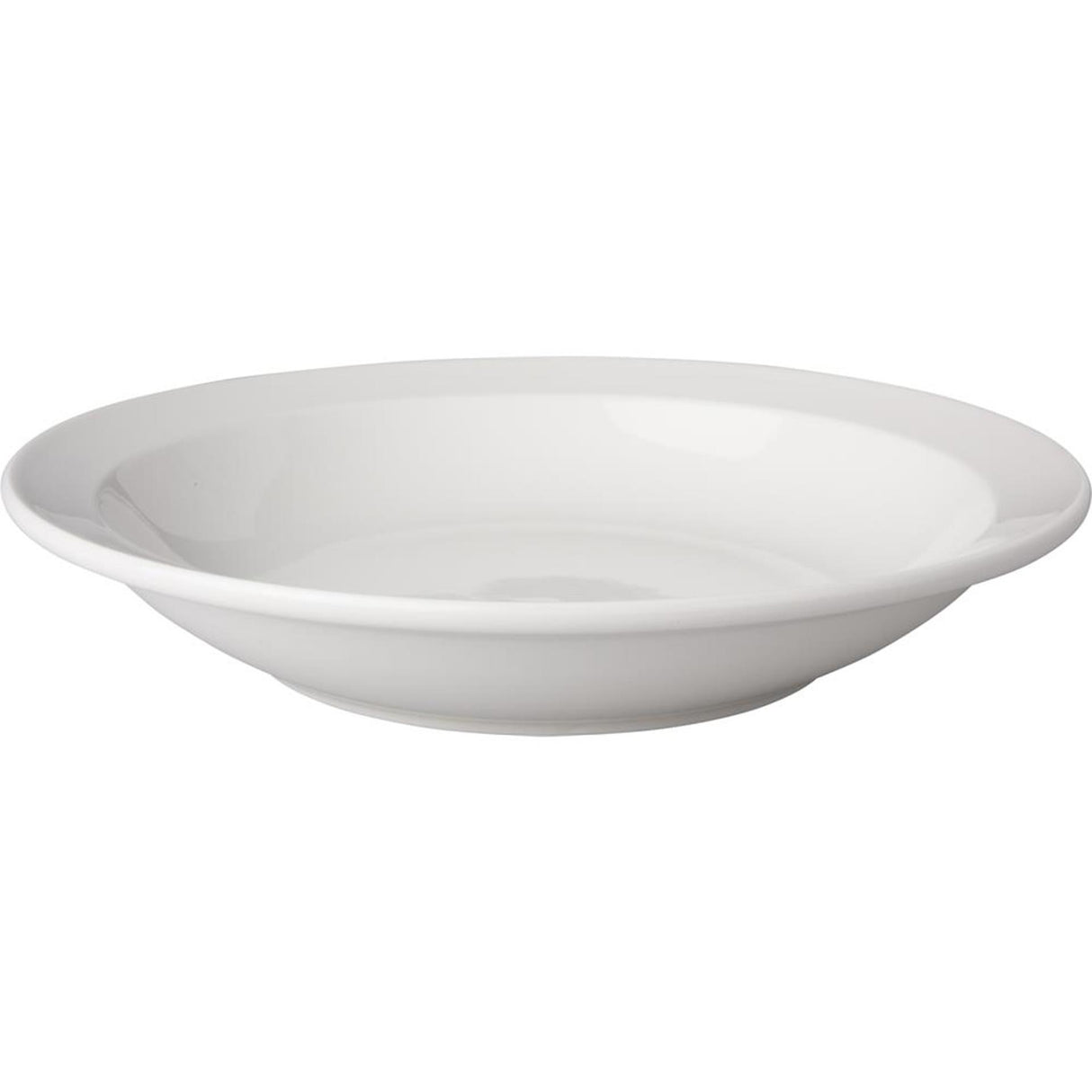 Mammoet bord diep budgetline 21,5 cm smalle rand porselein wit (set van 6 )