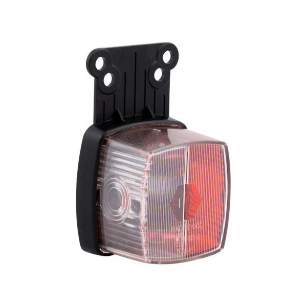 Positielamp wit+rood vierkant
