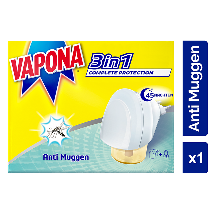 Vapona 1043187 - anti mug liquid apparaat 45 nachten economy | 5 stuks