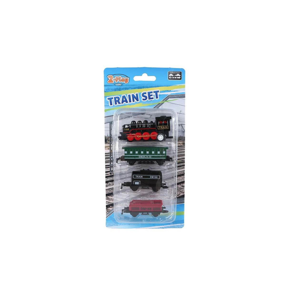 2-play locomotief met 3 aanhangers