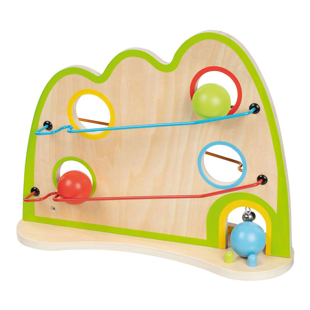 Goki ballenbaan met 2 kanten, 4dlg.