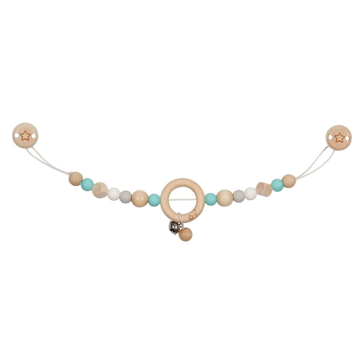 Goki houten wandelwagenketting ster met clips