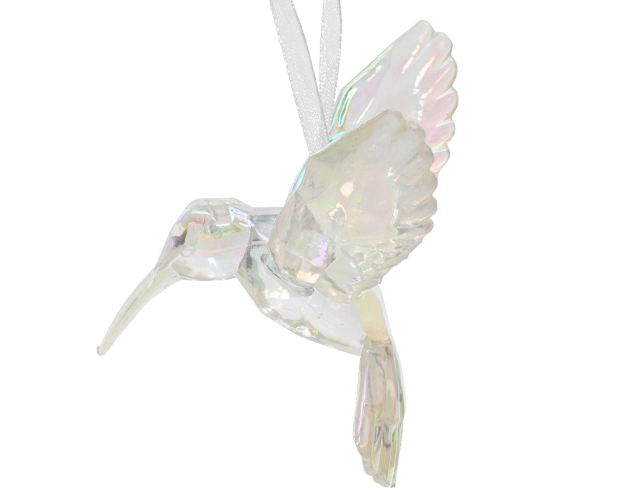 Decoris kersthanger kolibrie kunststof 10cm iris
