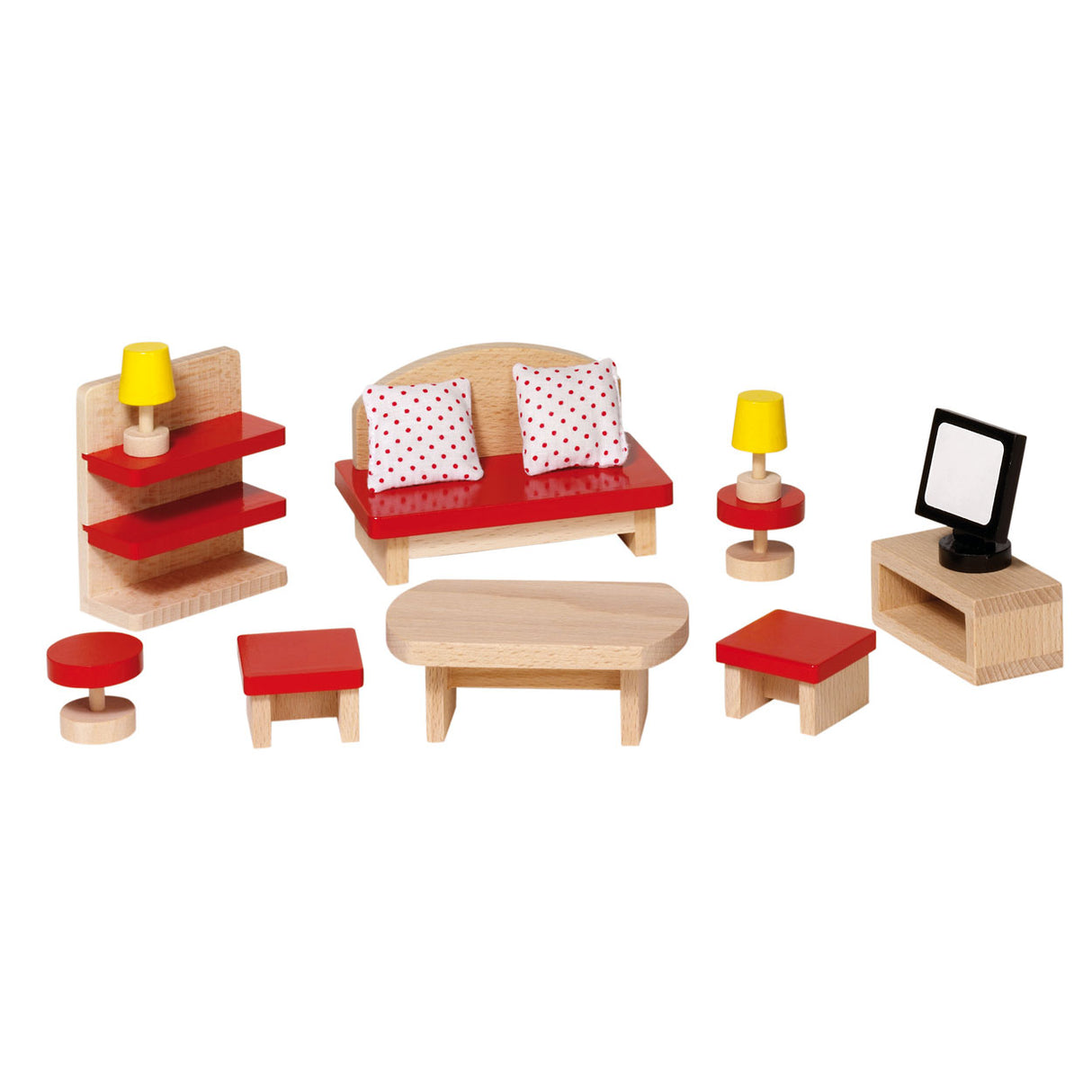 Goki poppenmeubels woonkamer