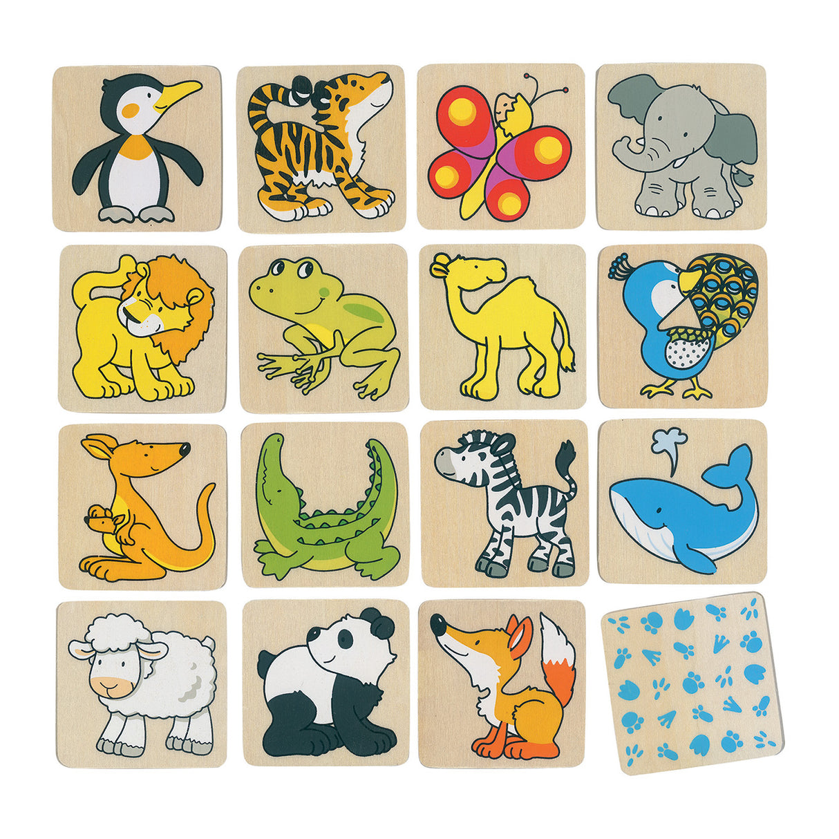 Goki houten memo dieren, 32dlg.