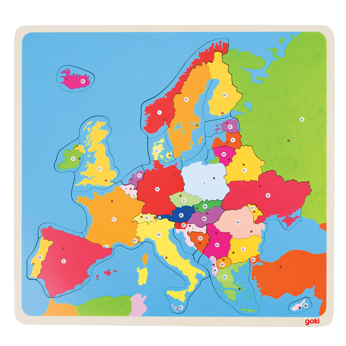 Goki houten puzzel europa - 35st.