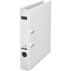 Leitz ordner 1015 plastic breedte 5,2cm wit insteeketiket grijpgat