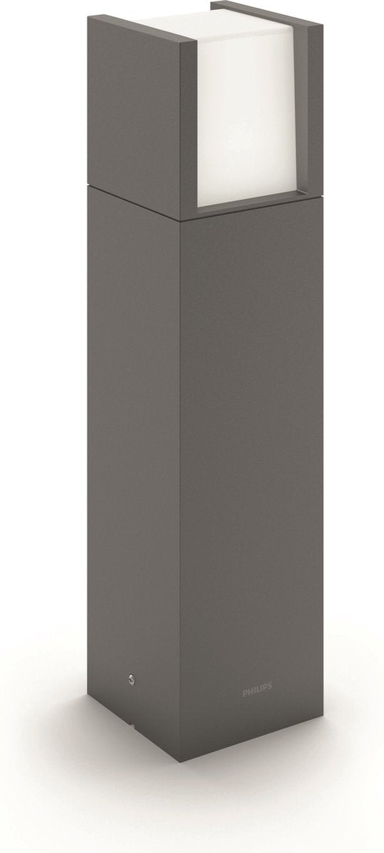 Philips led philips arbour sokkellamp voor buiten - warmwit licht - klein