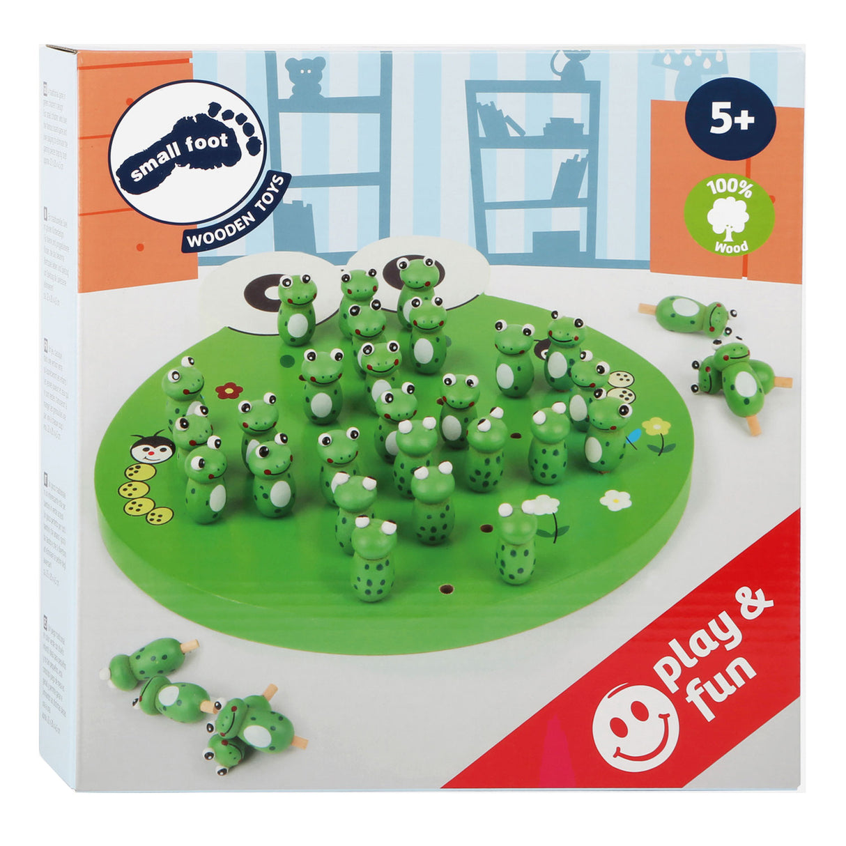 Small foot - houten spel solitaire kikker