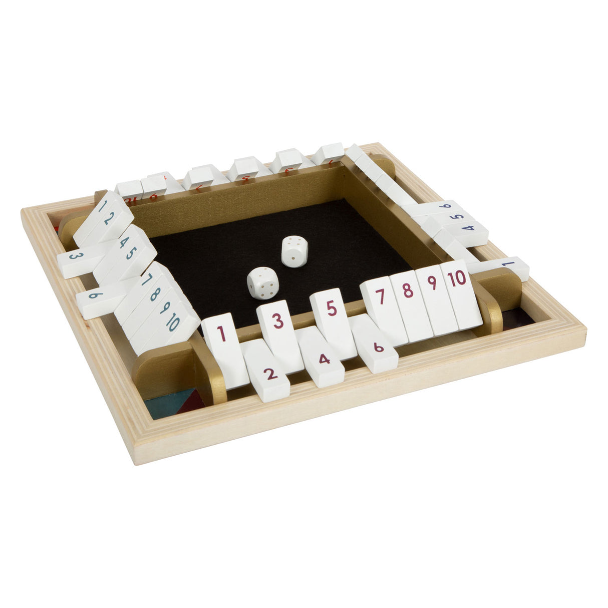 Small foot - shut the box houten dobbelspel gouden editie