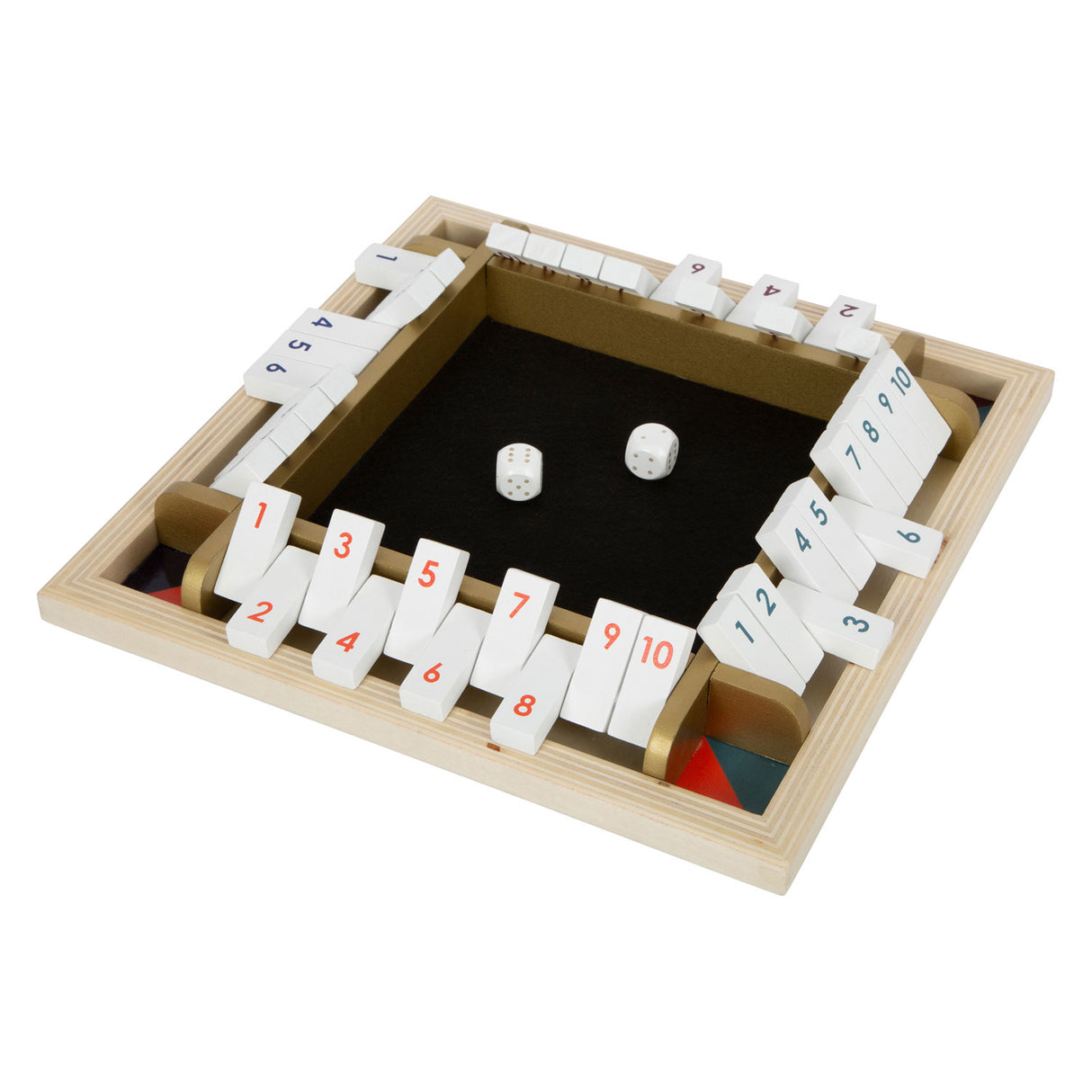 Small foot - shut the box houten dobbelspel gouden editie
