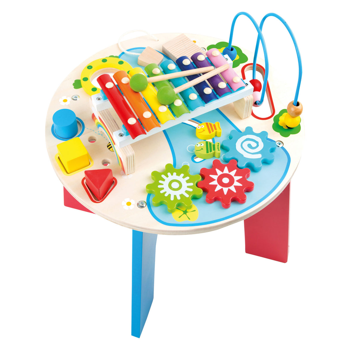 Small foot - houten activiteiten en muziektafel 2in1