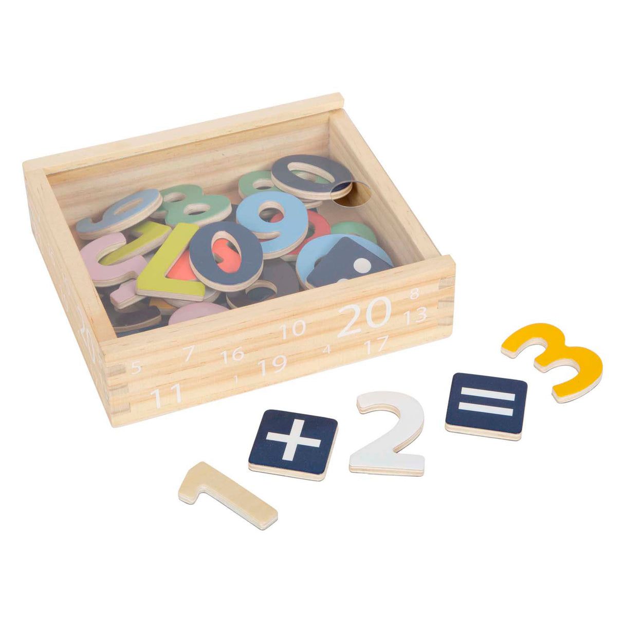 Small foot - houten magnetische cijfers kleur. 37dlg.