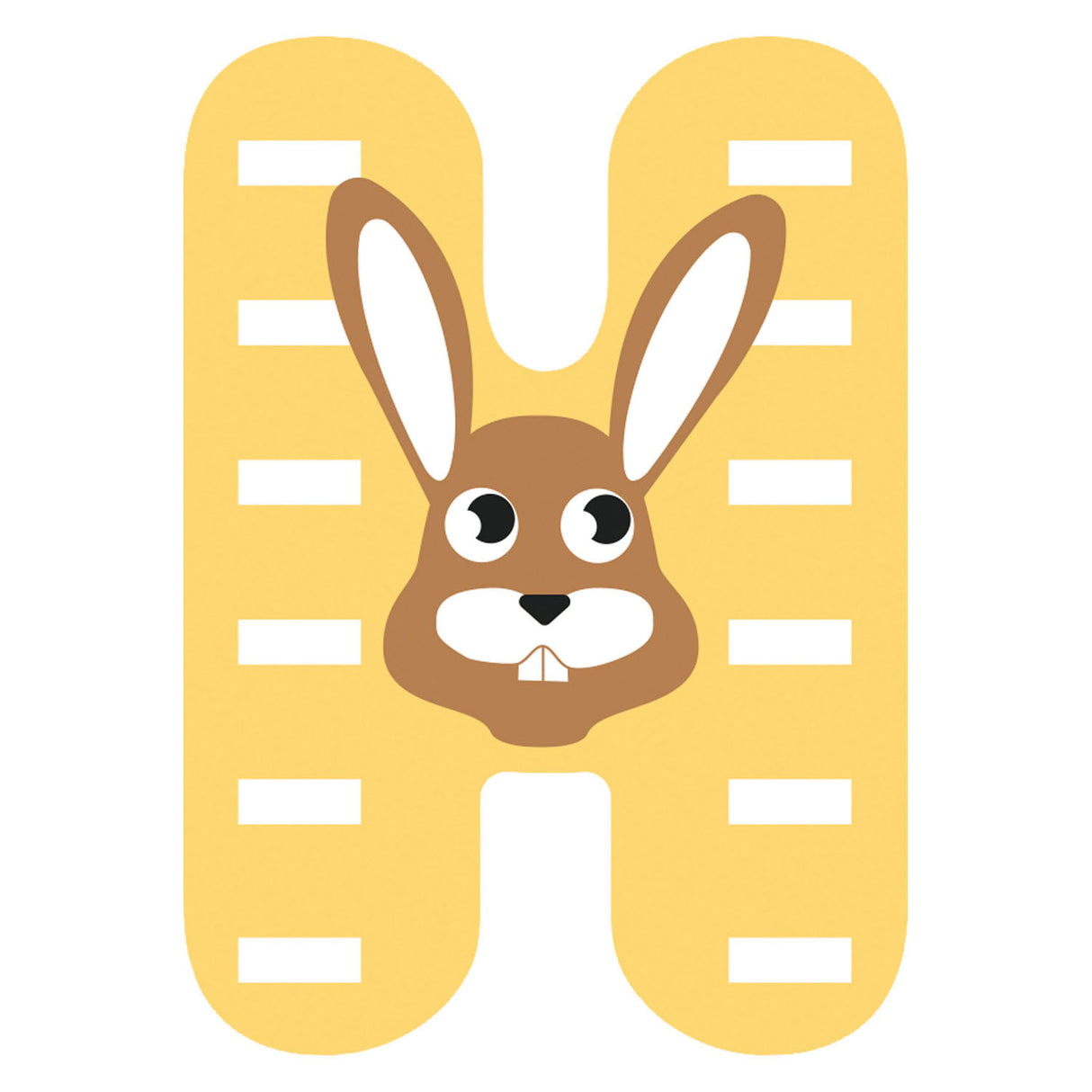Small foot - houten dieren kinderletter - h