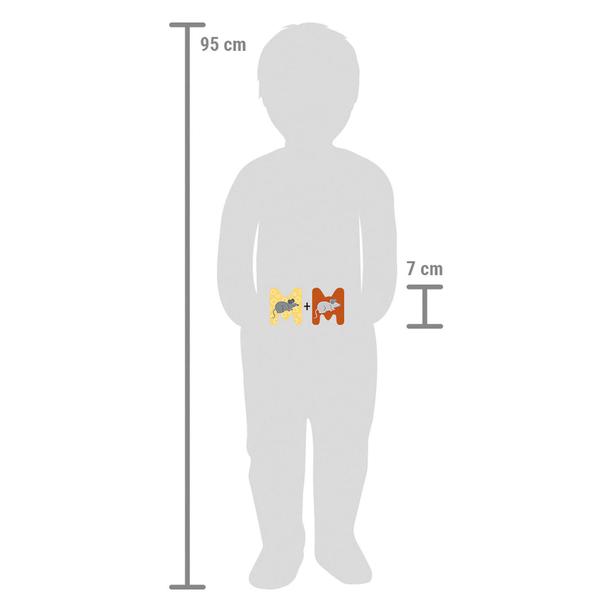Small foot - houten dieren kinderletter - m