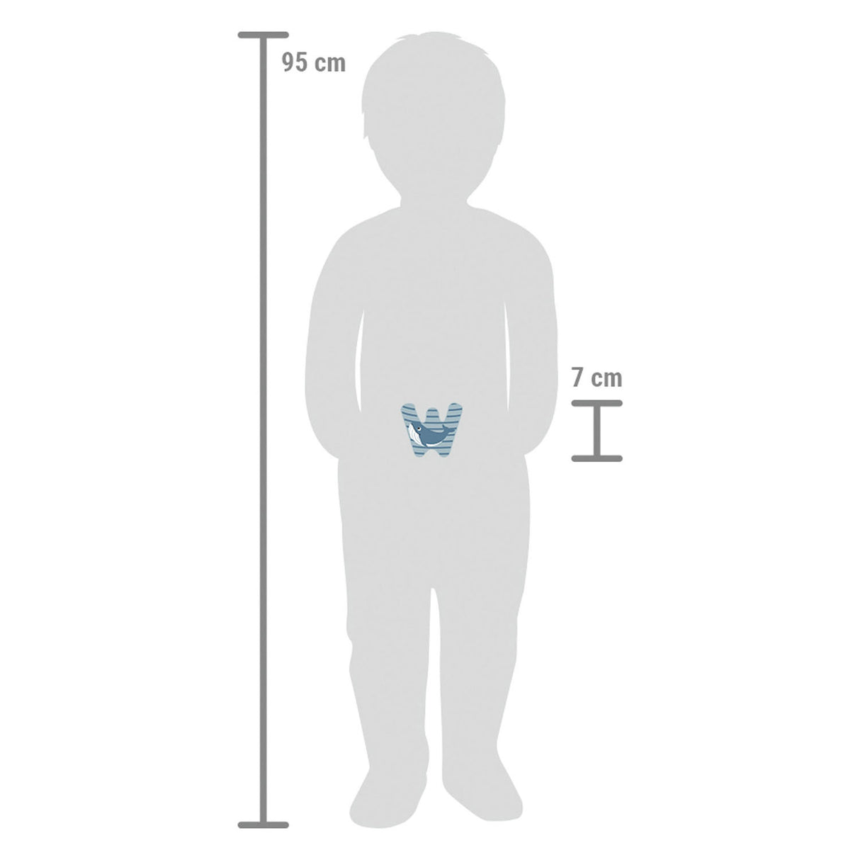 Small foot - houten dieren kinderletter - w