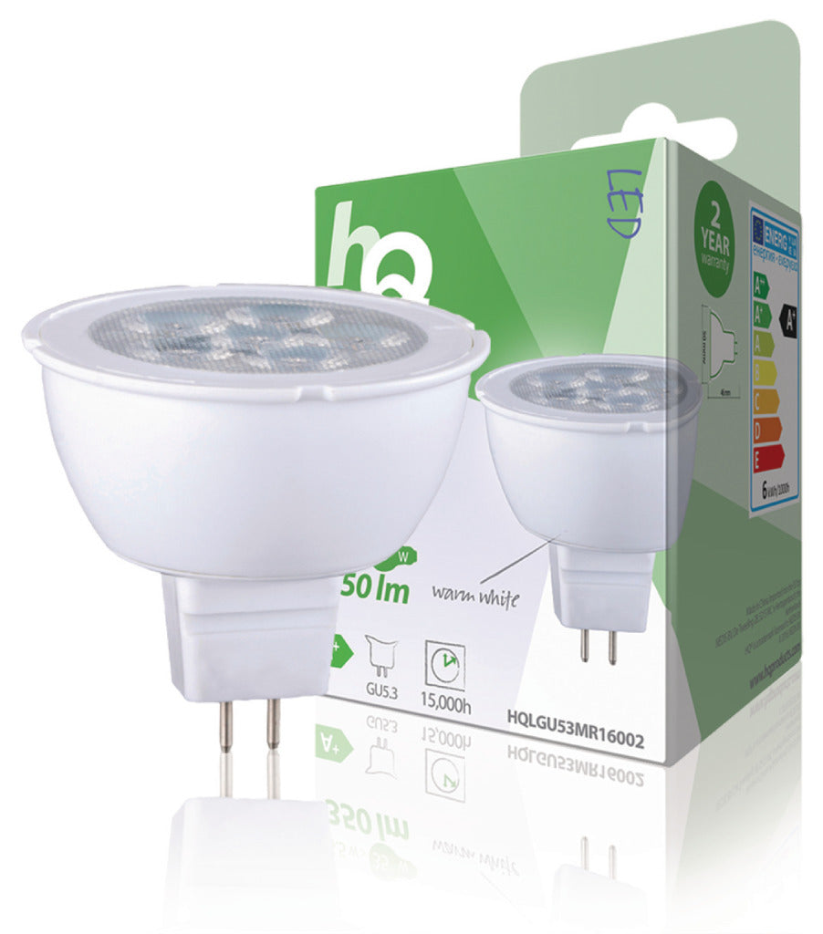 Hq lgu53 mr16002 led-lamp mr16 gu5.3 5,5 w 350 lm 2 700 k