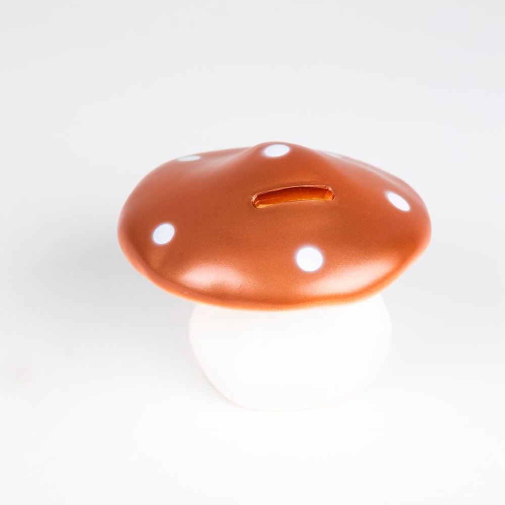 Egmont spaarpot paddenstoel koper. 11 cm