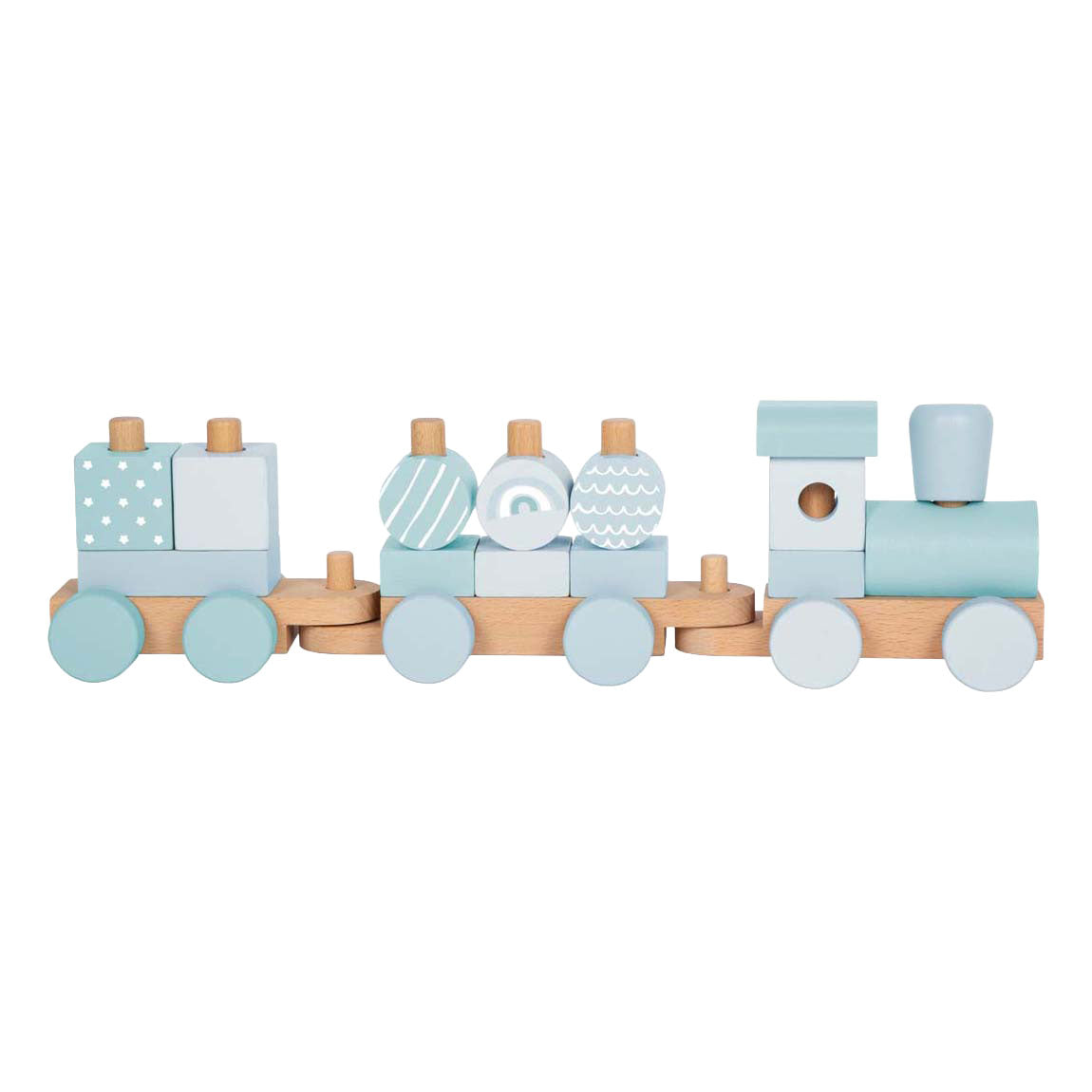 Small foot - houten trein blauw