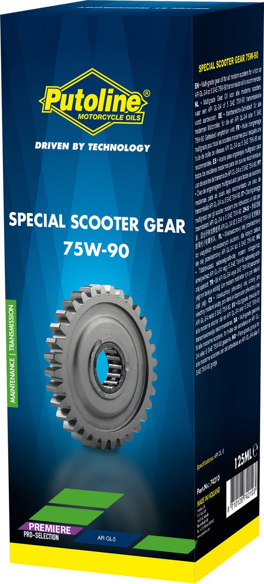 Putoline transmissieolie scootergear 75w-90 gl5 125ml
