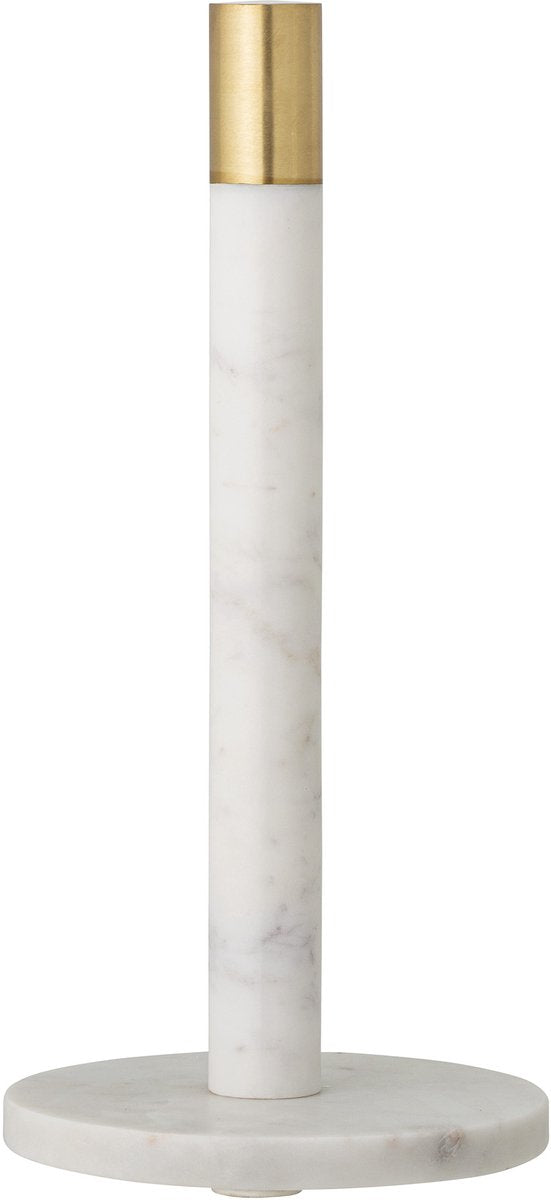 Bloomingville - emira keukenrolhouder - wit - marmer