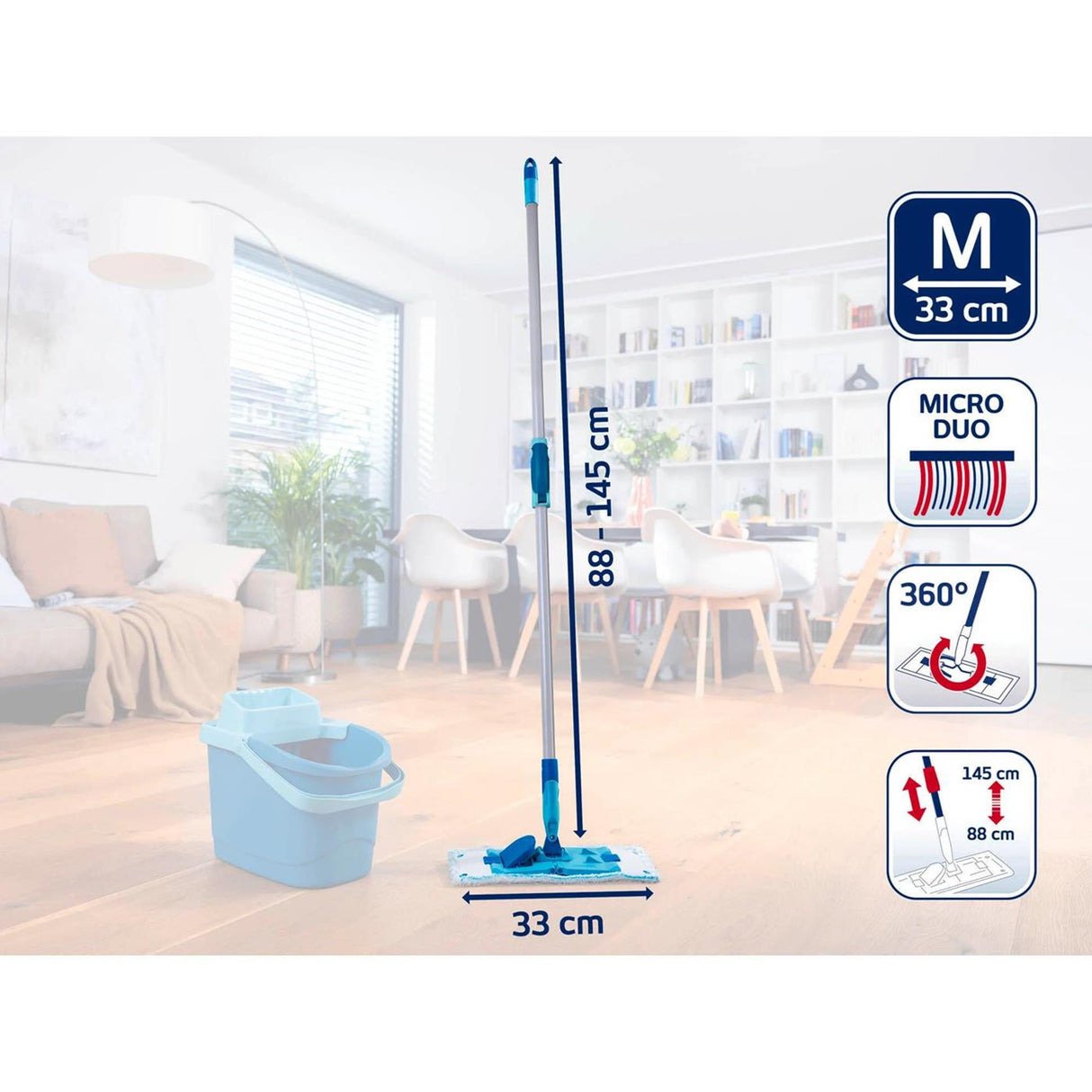 Leifheit powerclean vloerwisser +telest.