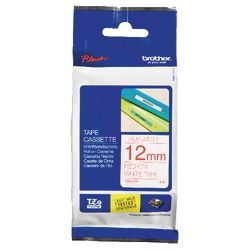 Labeltape brother tze232 12mmx8m rood wit