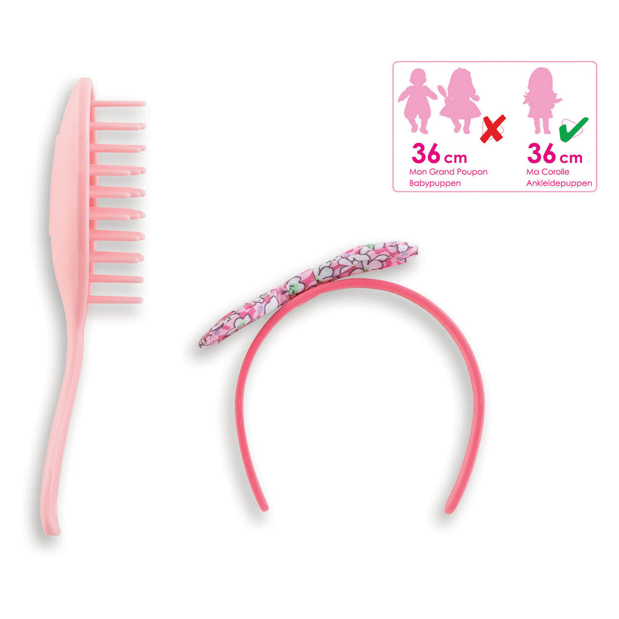 Corolle ma haarband bloem met haarborstel, 2dlg.