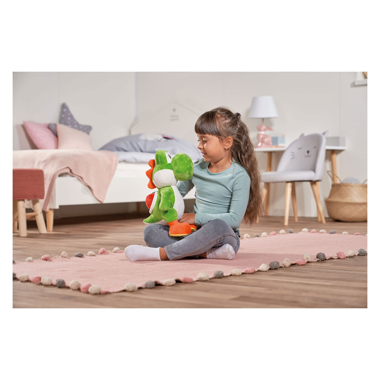 Simba super mario yoshi knuffel pluche, 30cm