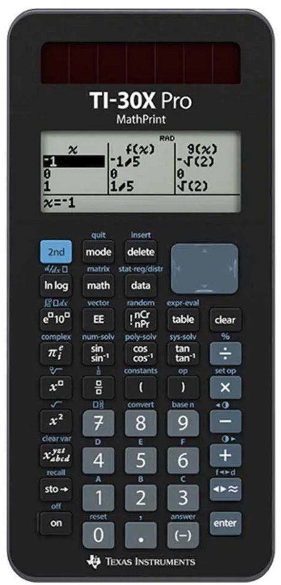 Texas instruments ti-30x pro mathprint cas wetenschappelijke rekenmachine