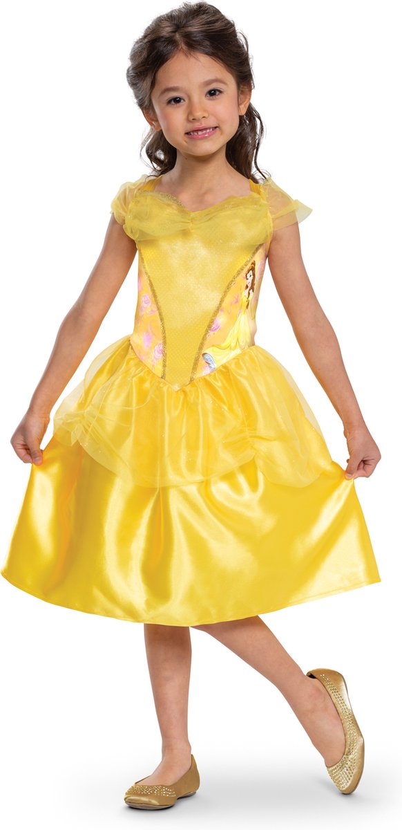 Disguise disney prinses - beauty the beast, belle basic plus, maat m (7-8 jaar)