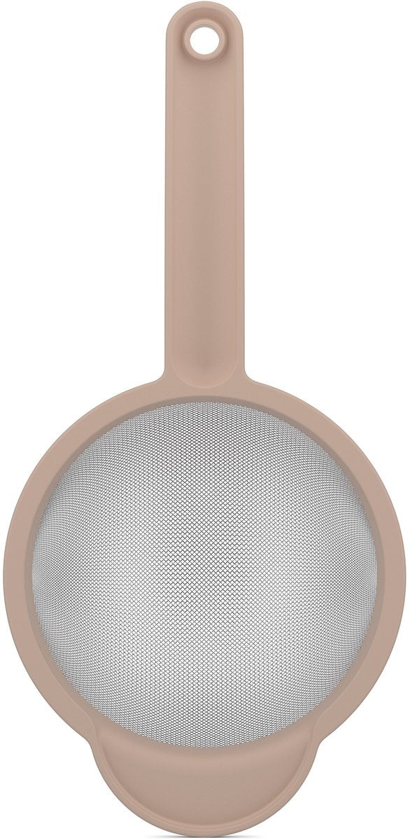 Mepal zeef chef it - 16.7 cm - met handig ophangoog - past in beslagkommen - hittebestendig tot 110°c - vaatwasmachinebestendig - bakspullen - chalk