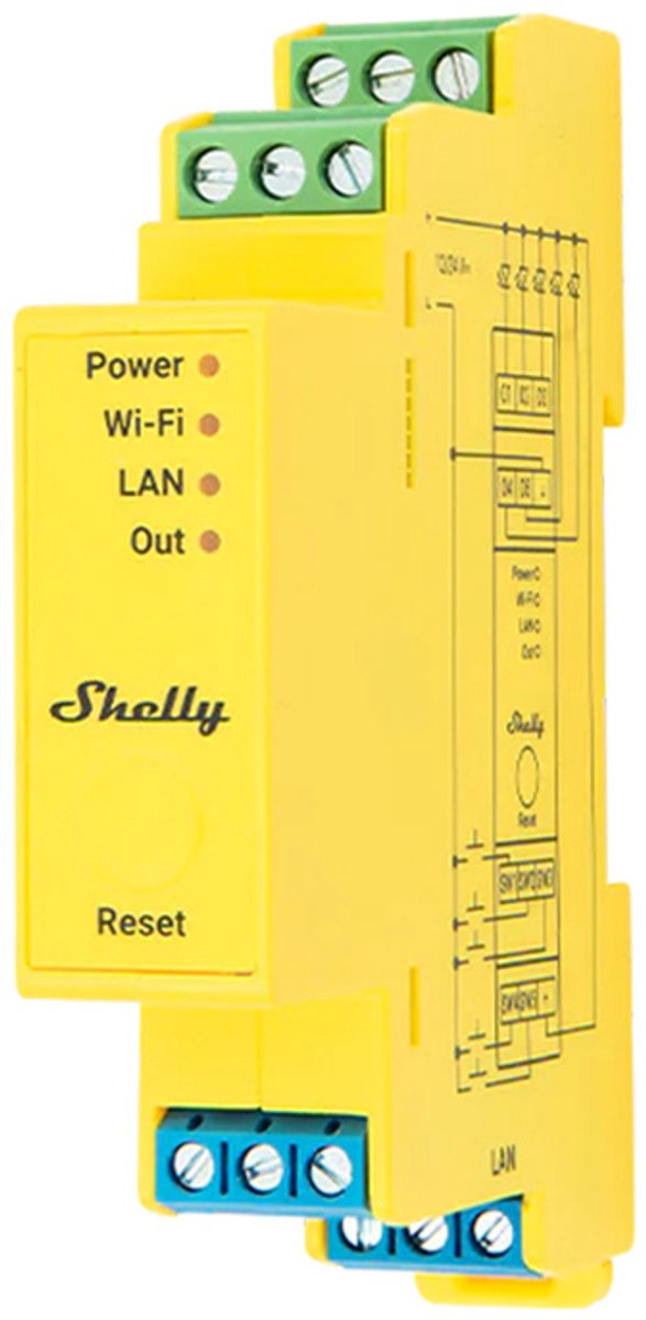 Shelly 5-kanaals wi-fi rgbww pro verlichtingscontroller voor smart