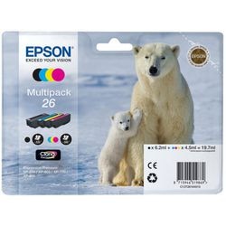 Inktcartridge multipack epson t261640 zwart,cyaan,magenta,geel