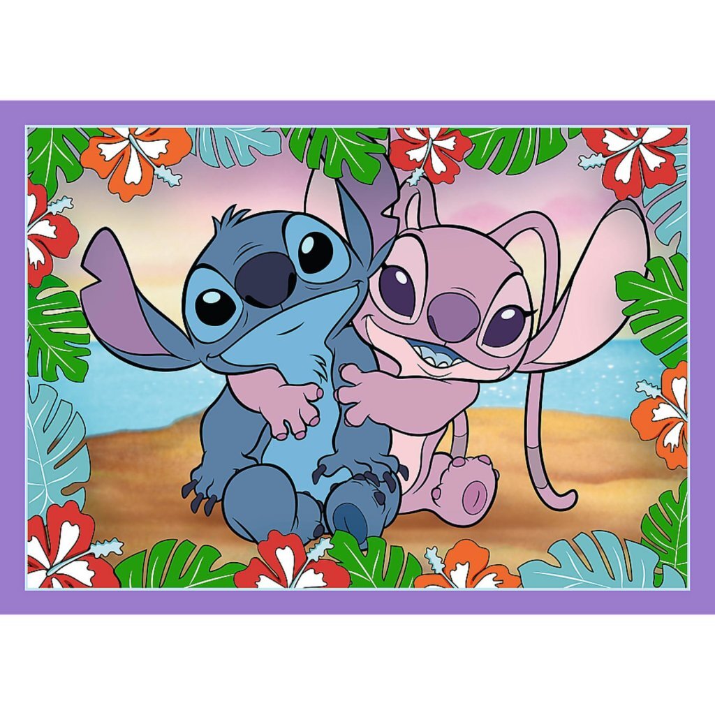 Trefl puzzel lilo stitch 4 in 1 - disney legpuzzel karton.