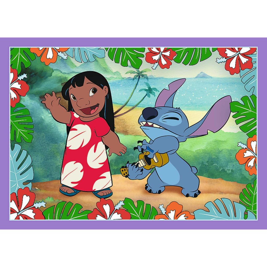 Trefl puzzel lilo stitch 4 in 1 - disney legpuzzel karton.