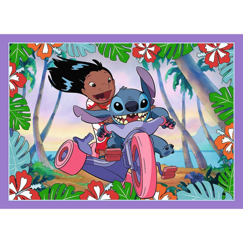 Trefl puzzel lilo stitch 4 in 1 - disney legpuzzel karton.