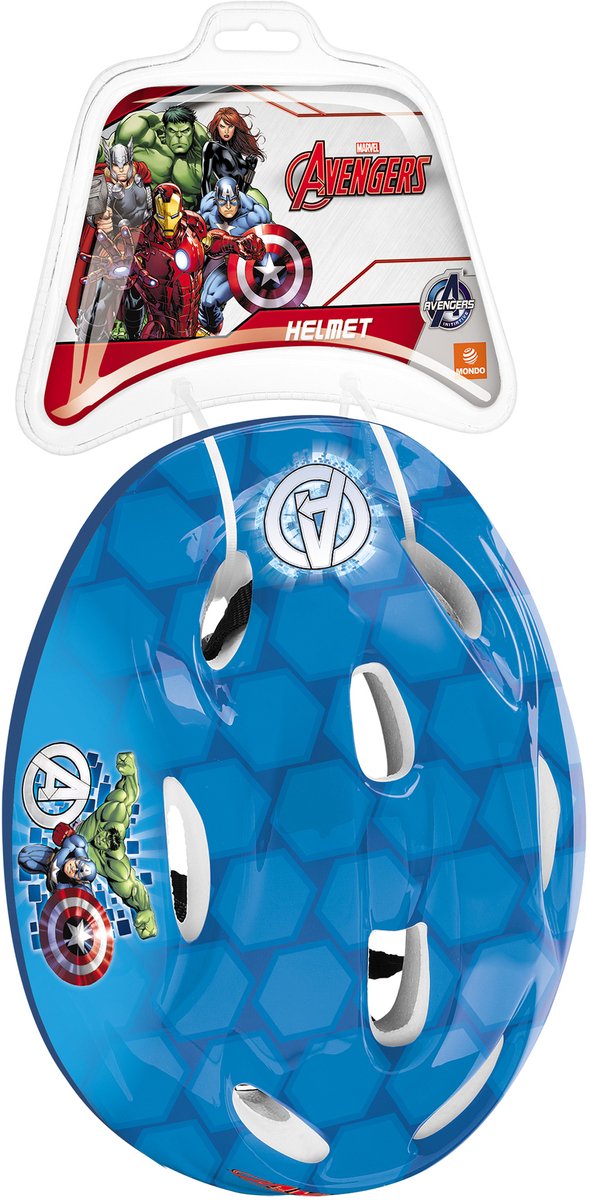 Mondo kinderhelm marvel avengers fietshelm 52-56cm verstelbaar rood.
