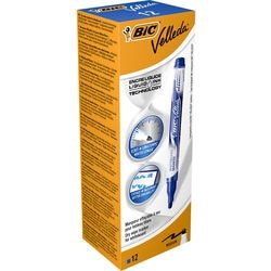 Whiteboard marker bic velleda blauw pak 12 stuks