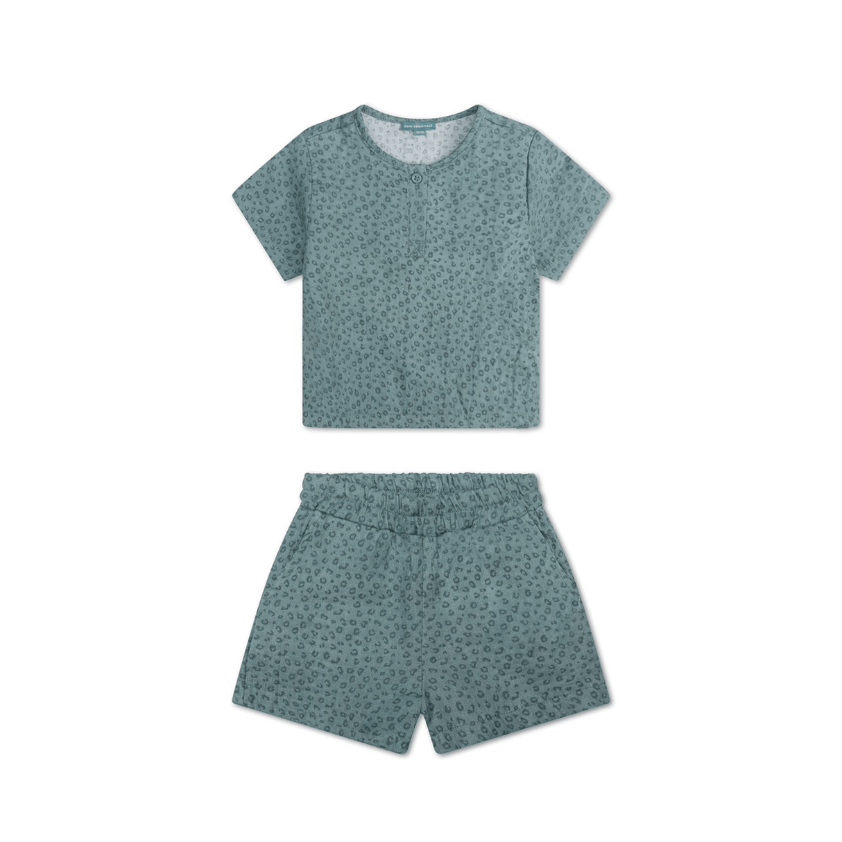 Leopard | groen jongens set strand – muslin