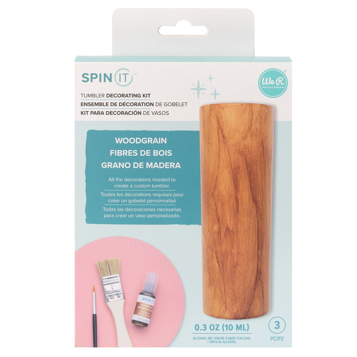 We r makers • spin it decorating kit woodgrain