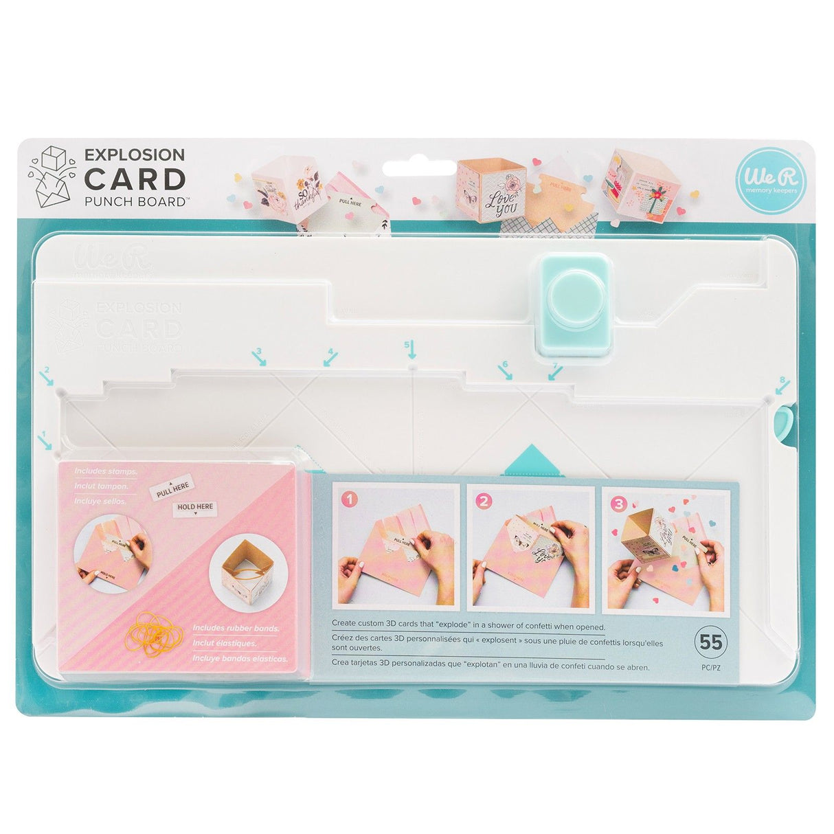 We r makers • explosion card punch board