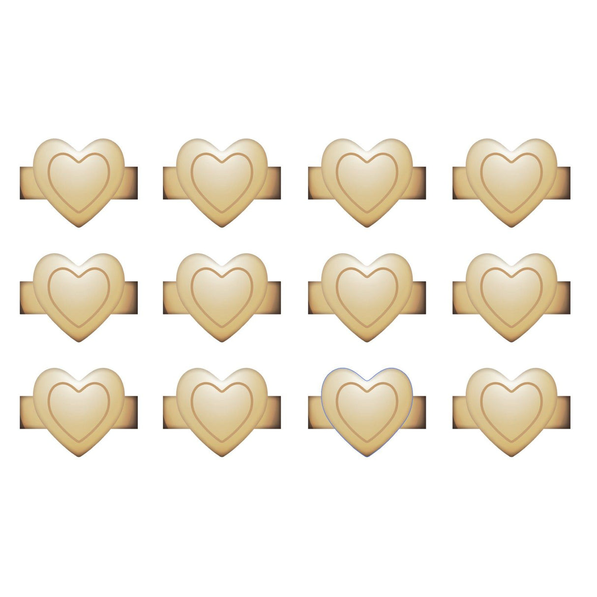We r makers • charm staples heart gold 12pcs