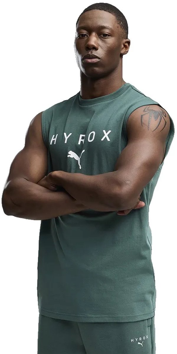 Puma x hyrox cutoff mouwloos t-shirt xl man